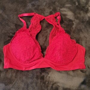 PINK Victoria's Secret Pink Lace Racerback Bra